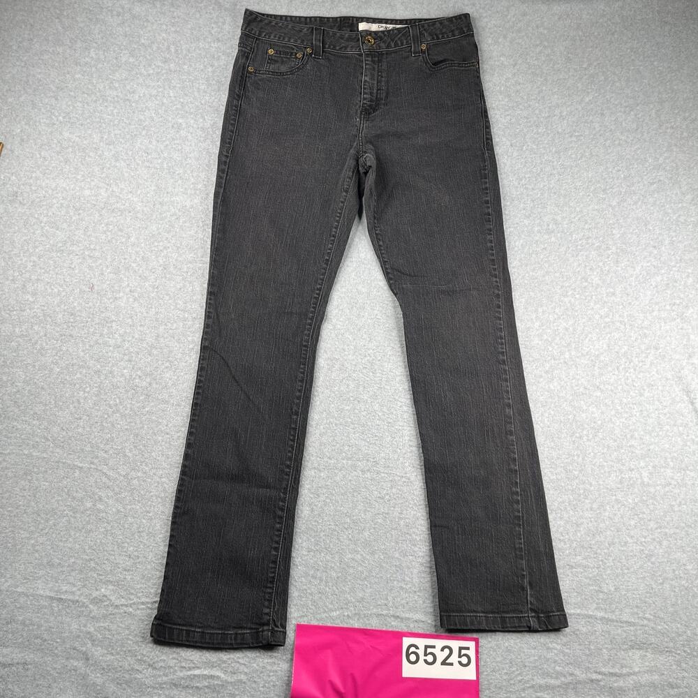DKNY Denim Jeans Womens Size 12 Straight Black Casual
